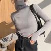 Women Heaps Collar Turtleneck Sweaters Autumn Winter Slim Pullover Women Basic Tops Soft Knit Sweater Soft Warm Jumper