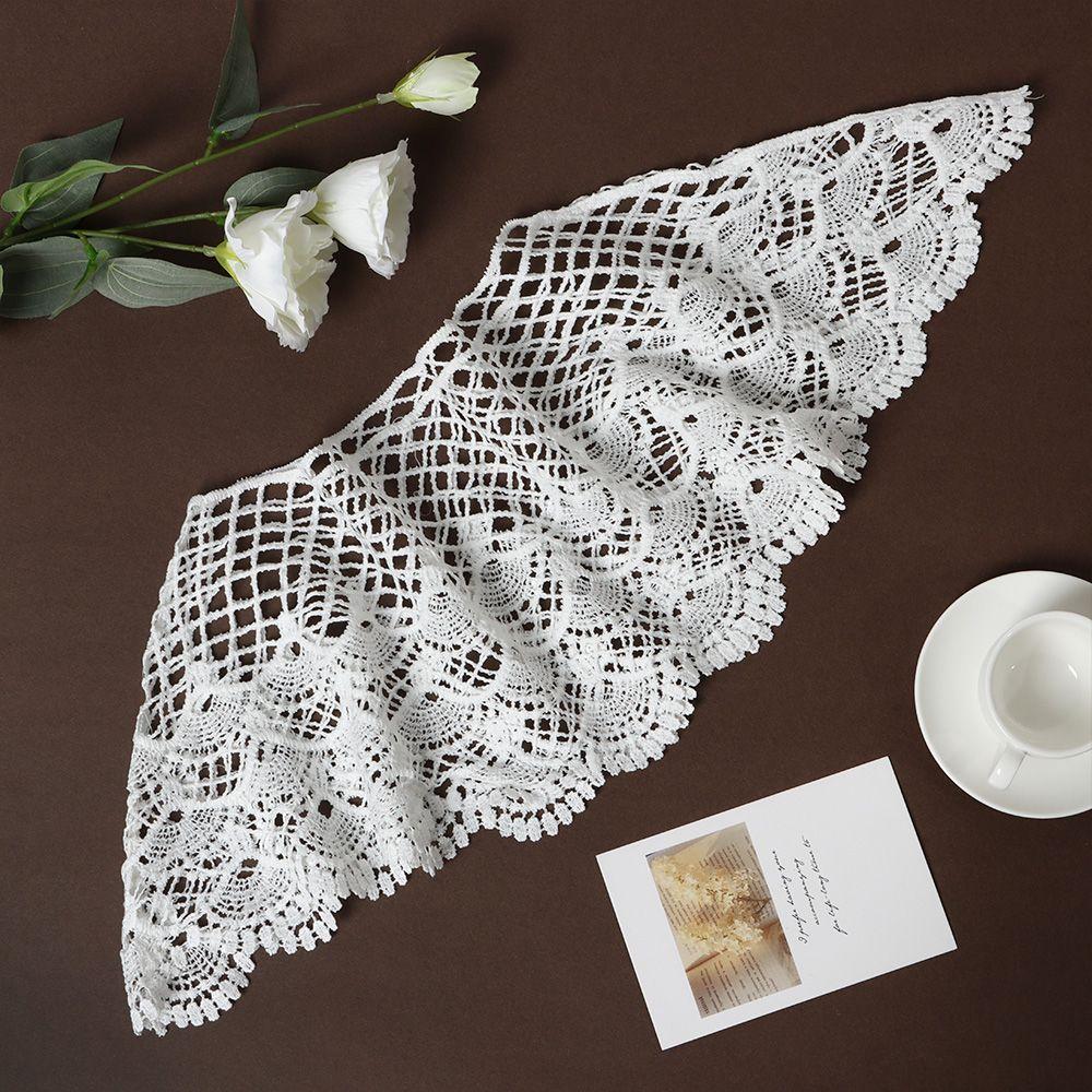 Female Empty Lace Smock Shrug Poncho Crochet Knit Cape Shawl