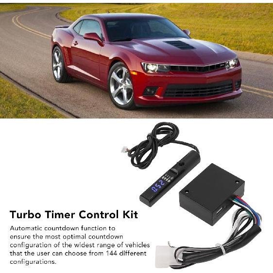 

Turbo Timer Control Kit, Auto Turbo Timer 12V Flameout Delay Engine Start Timer with LED Digital Display for Car(Blue Light)