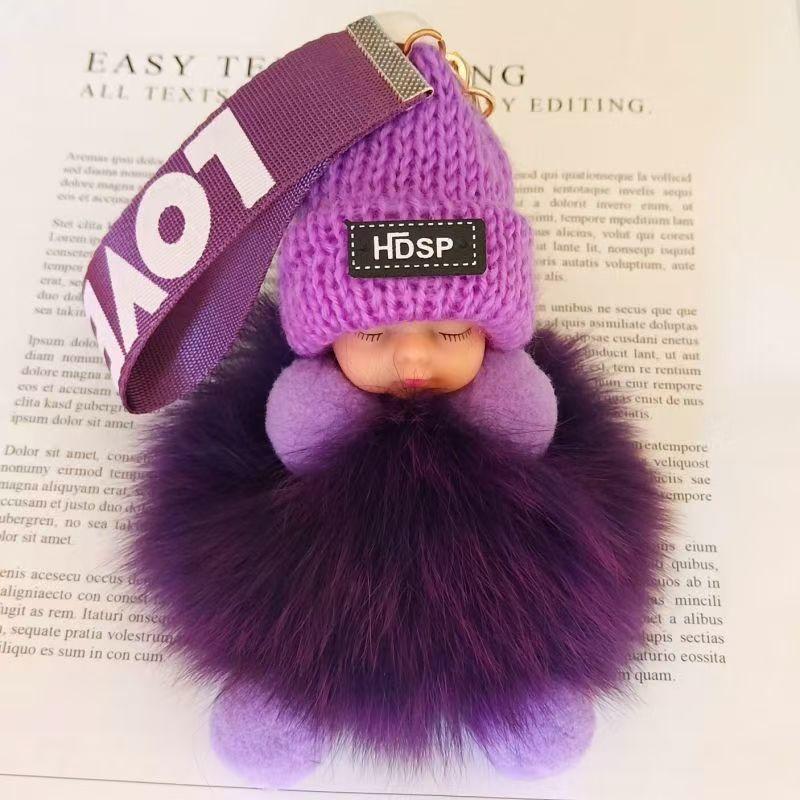 Fashion Beauty For Lady Lovely Girl Bag Pendant Plush Doll Car Key Chain Pendant