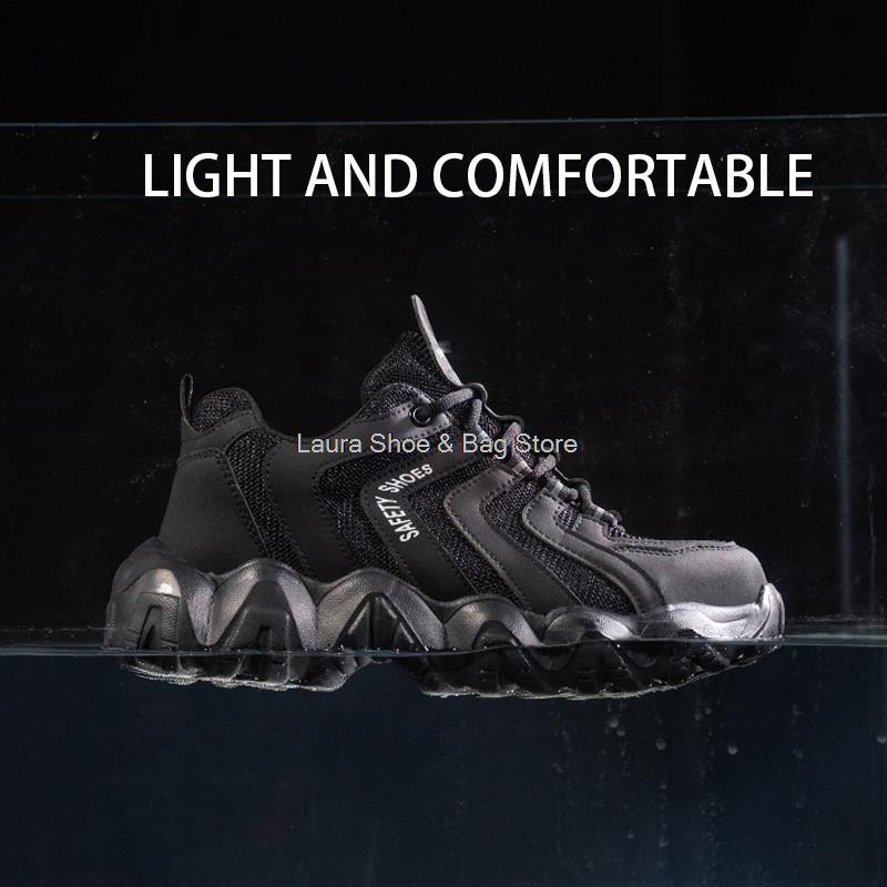 Fashion Platform Safety Shoes Men Women Steel Toe Sneaker Puncture Proof Work Safety Boots Man Construction Work Shoes Breathable 35-48