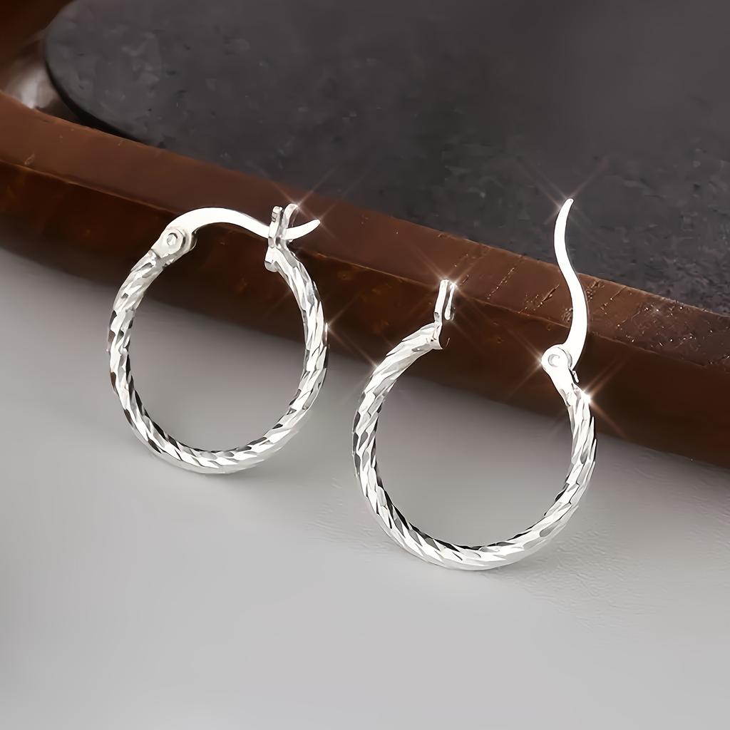 High-quality Stainless Steel Hypoallergenic Hoop Earrings, Comfortable and Versatile, Simple and Elegant, Fashionable Women's Earrings