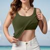 Gilet intimo sportivo per maglietta da yoga in tinta unita da donna