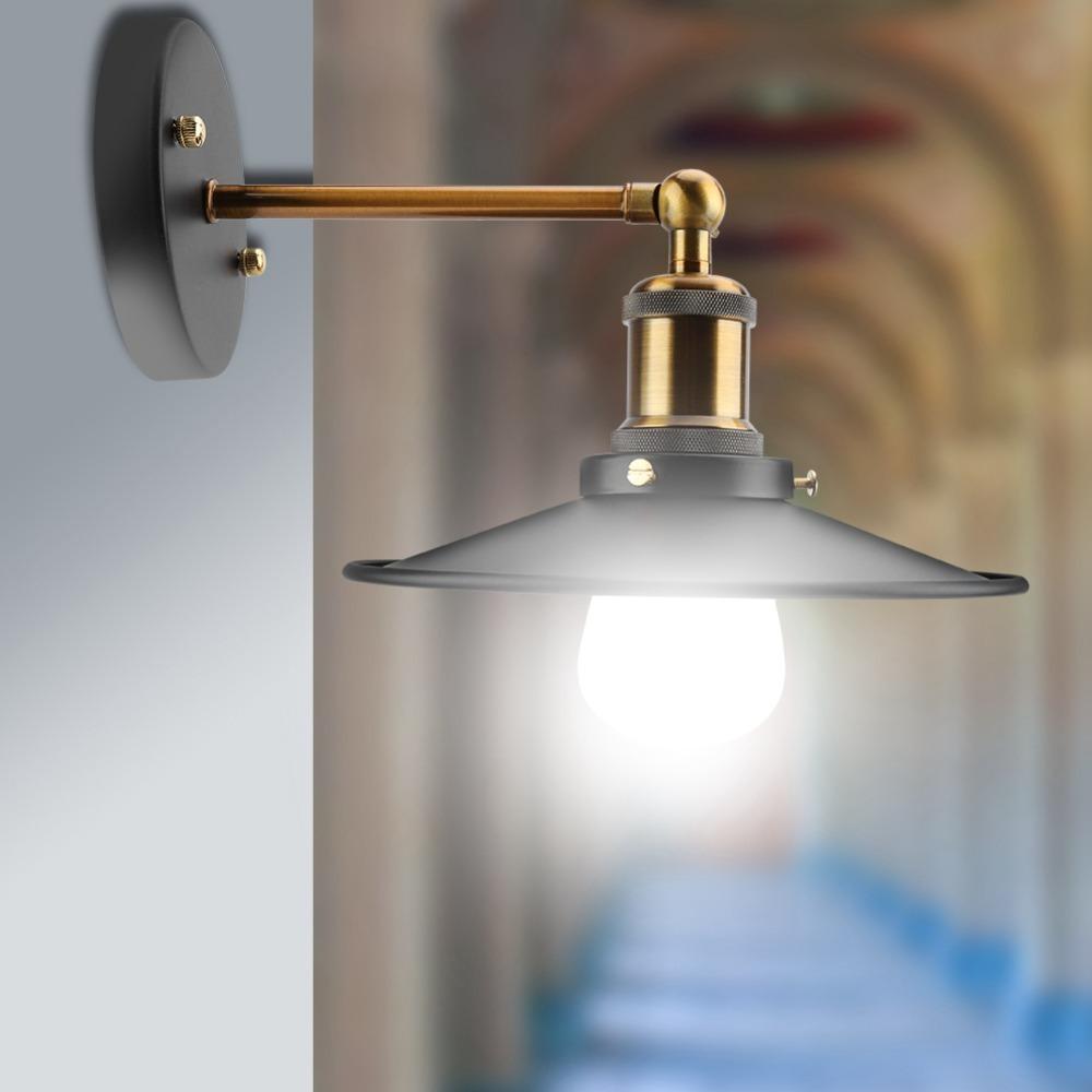 Iron Sconce Light E27 E26 Wall Light Retro Style Wall Lamp  Restaurant