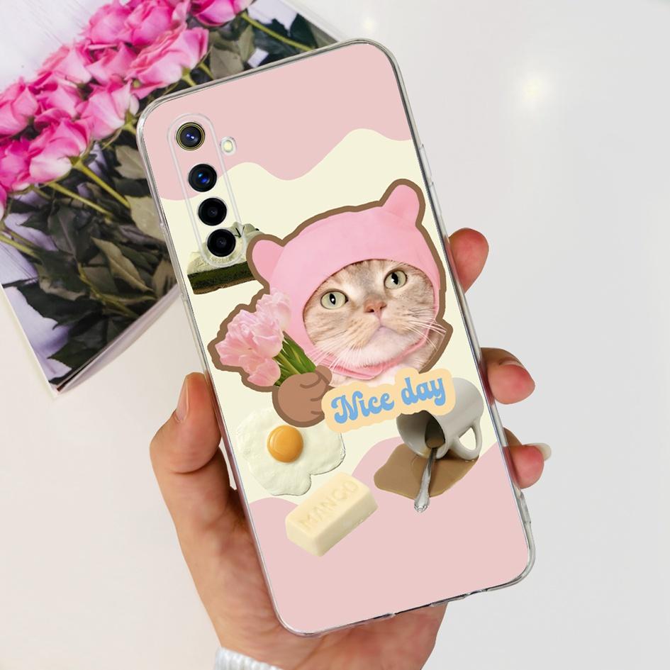 For OPPO Realme 6 Pro Case Fashion Flower Clear Soft Silicone Back Cover For Realme6 Realme 6 Pro 6S 6i 6Pro Realme6s Phone Case