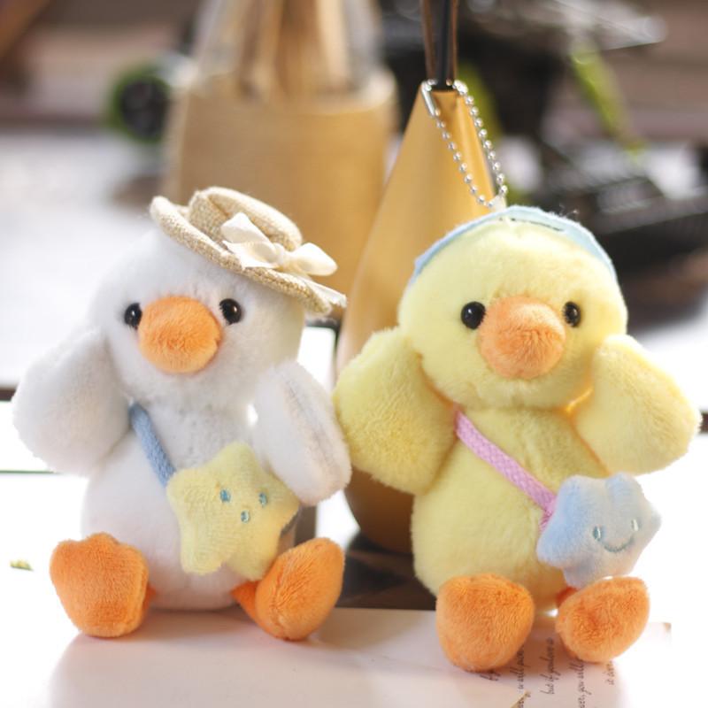 Adorable Plush Duck Keychain Soft Yellow Duck Backpack Charm Cute Stuffed Toy
