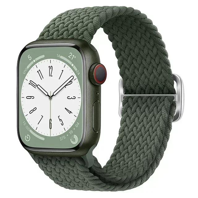 Nylon Strap for Apple Watch Ultra 2 Band 49mm 40mm 44mm 41mm 38 45mm Elastic Braided Loop Bracelet IWatch Series 9 8 7 6 SE 5 4