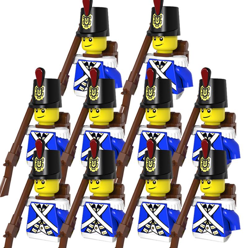 Napoleon Wars Military Figures Army Soliders Weaponry Suit Small Particles Building Blocks Childrens DIY Toys Boys Gifts