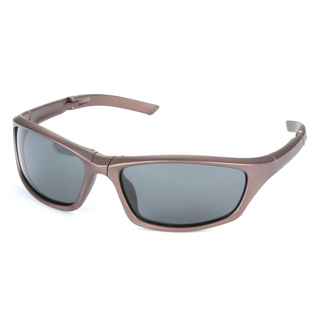 ZUNOU Folding Sports Sunglasses with Polarized Lenses for and UV400 TAC Brown Cycling, Hiking, Fishing, Baseball, Golf, Running, Driving, Motorcycles,