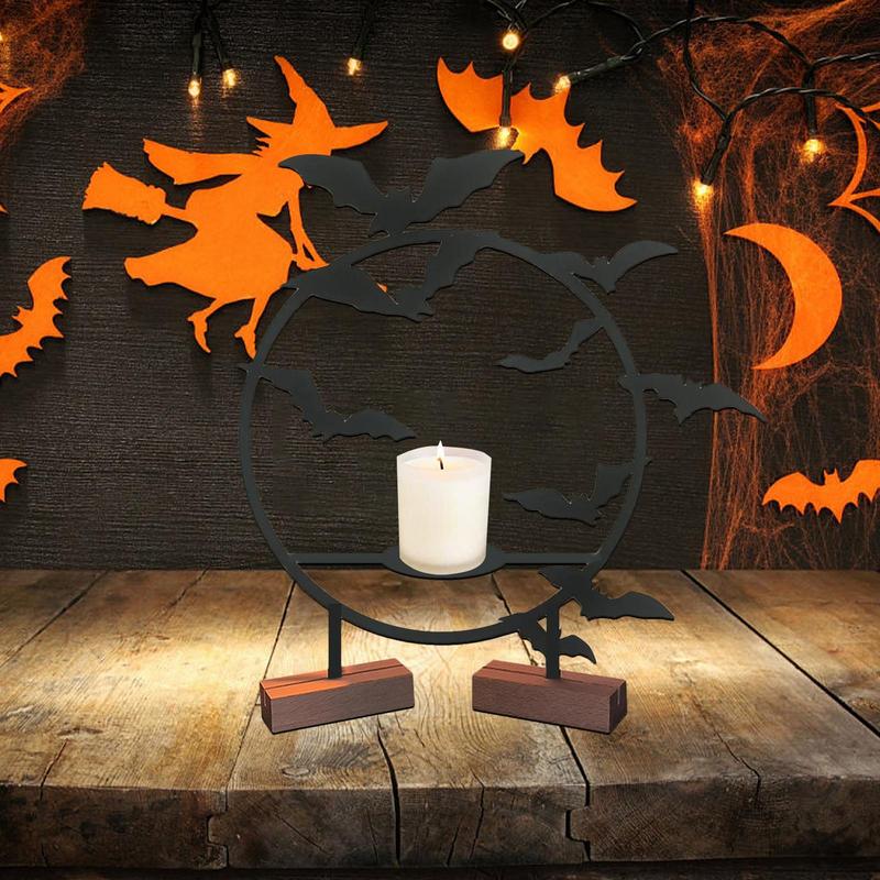 Halloween Candlestick Holder Bat Wall Decor With Candle Halloween Candlestick Gothic Wall Decor Halloween Candle Holders