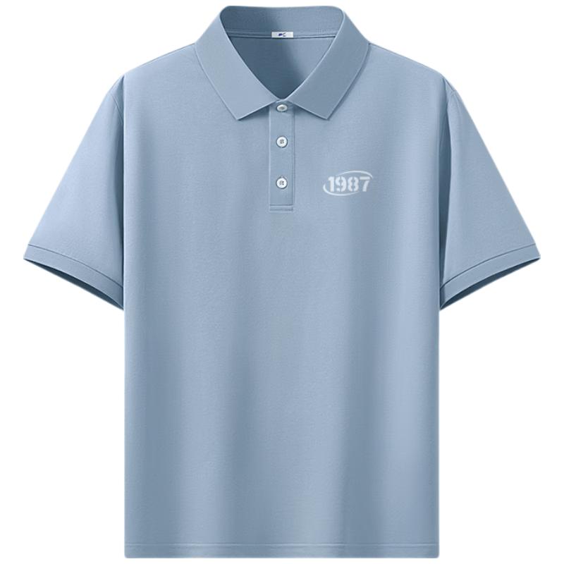 Warrior Men s Ice Silk Breathable Polo Shirt 4XL хизер серый