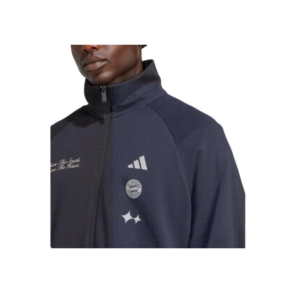Adidas X BSTN Collaboration X FC Bayern Collaboration SS25 Comfortable Simple Fashion Sports Jacket Unisex Jacket Black JF0580
