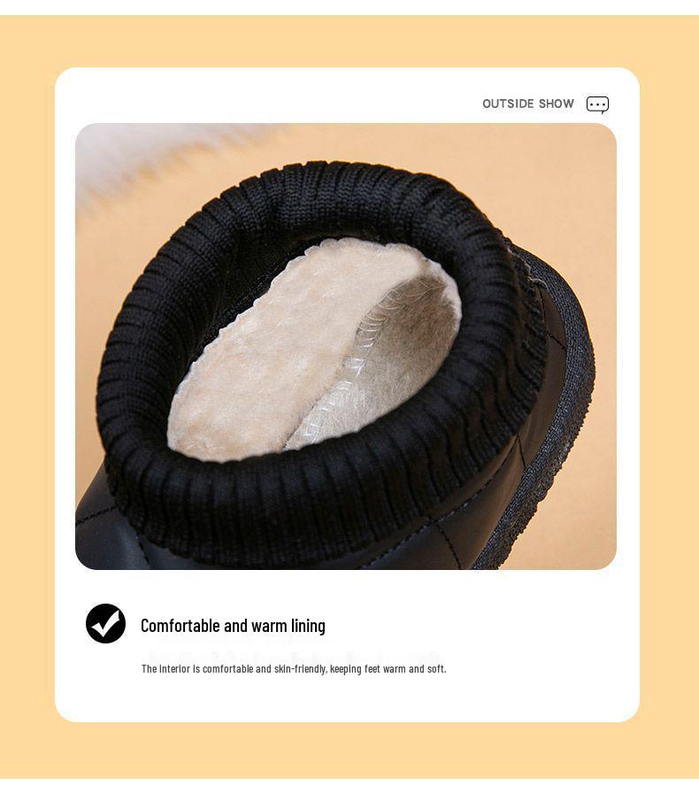 2025 Women's Trendy Winter Round Toe Pull-On Snow Cotton Boots