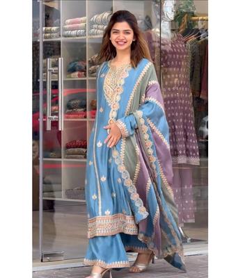 Rochie de petrecere pentru femei, stil indian-pakistanez, gata de purtat, Salwar Kameez, Palazzo, design elegant