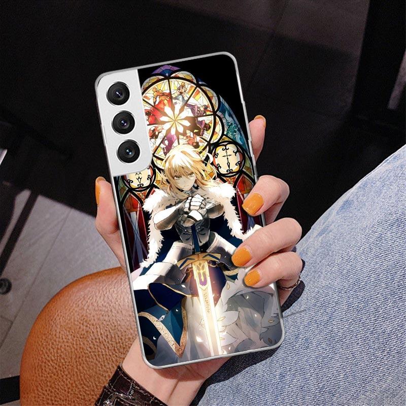 Fate Zero Stay Night Saber Phone Case For Samsung Galaxy S24 S25 Edge S26 Ultra S23 S22 S21 Plus S20 FE + Personalized Print Cov