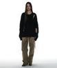 PARTIMENTO WOMEN Heavy Cutout Cable Knit Crew Neck_Navy