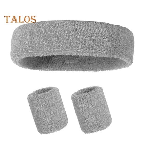 

Набор повязок на голову, спортивная повязка на голову, набор повязок на запястье, махровая ткань, теннисный гимнастический браслет, спортивная повязка на голову для мужчин и женщин серый