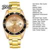Male Quartz Watch Shock Resistant 30m Waterproof Round Dial Men Accurate Auto Date Chronograph Stainless
