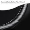 Ergocar Round Shape Carbon Fiber & Microfiber PU Leather Steering Wheel Cover Anti-Slip Car Steering Wheel Protector Breathable Sweat Absorbent Sport