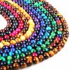 A-Grade Colored Tiger Eye Round Loose Beads for DIY Jewelry Making