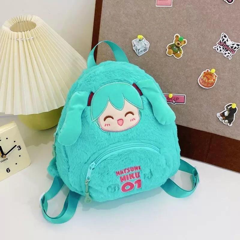 Hatsune Theme Miku Plush Backpack Outdoor Leisure Cartoon Cute Itabag Schoolbag