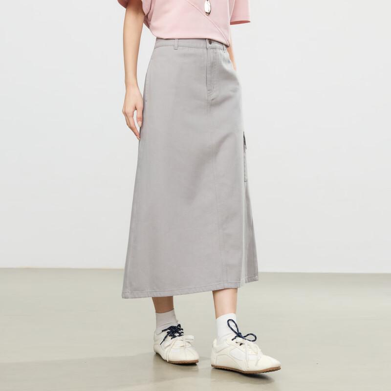 Elva' Island Retro Slit A-Line Midi Skirt