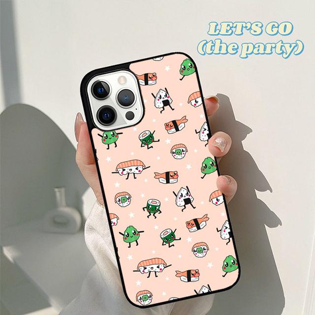 Autumu Kawaii Sushi Pattern Phone Case Cover for iPhone 17 Air 16 16e 15 12 11 13 14 Pro Max Apple Plus Coque