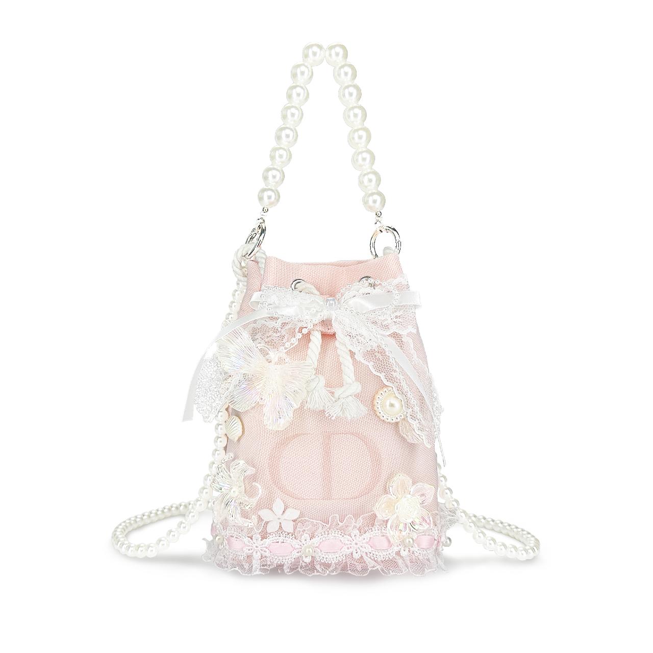 Handmade DIY Dior-inspired Remake Makeup Bag Pink