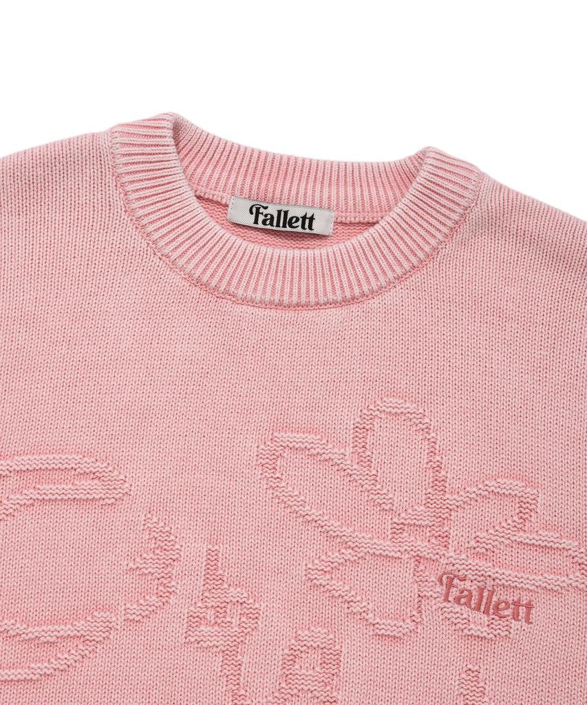 FALLETT Drawing Nero Pigment Knit Pink
