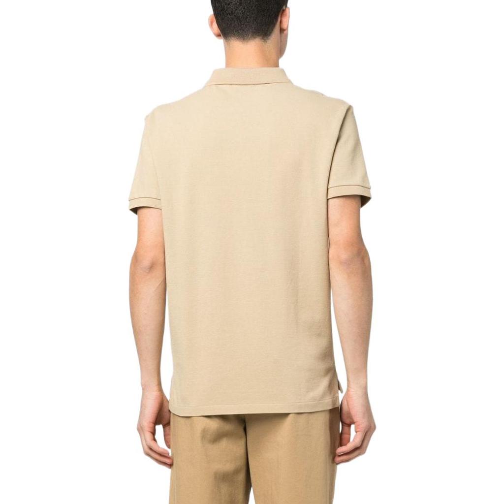 Polo Ralph Lauren SS23 Solid Color Logo Embroidered Short Sleeve Polo Shirt Men Tops Beige 710680784-306