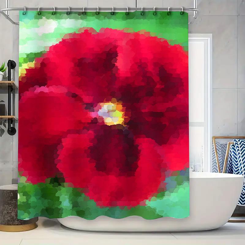 

Underwater Friends Shower Curtain Waterproof Fabric Bath Room Decor for Kids Bedroom Gift Present (84 x 72 Inches) Red Blue Octo 90x180cm