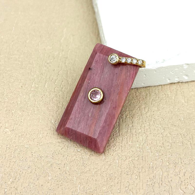 Natural White Crystal Rectangular Pendant Necklace Jewelry Accessories