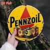 Vintage Pennzoil Metal Tin Sign Retro Wall Decor Advertising Art Rustic Garage Decor