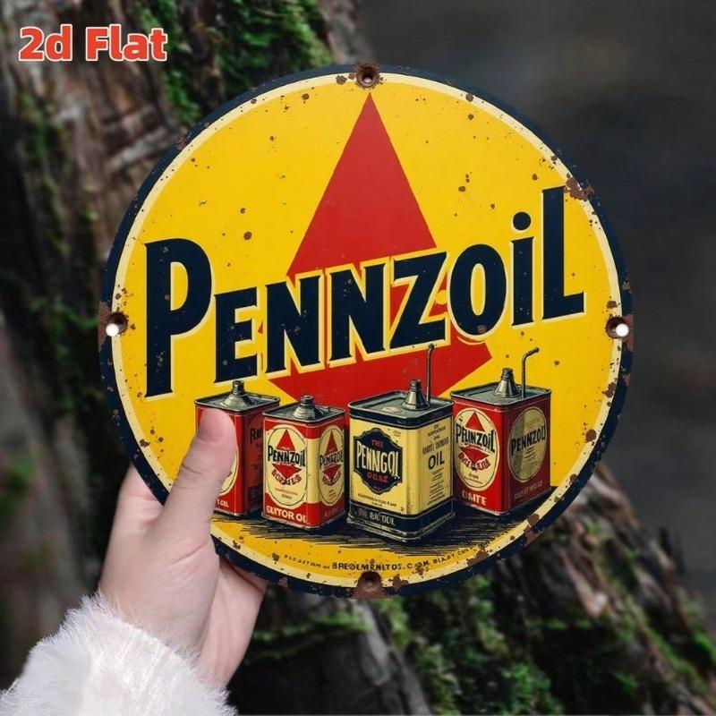 Vintage Pennzoil Metal Tin Sign Retro Wall Decor Advertising Art Rustic Garage Decor