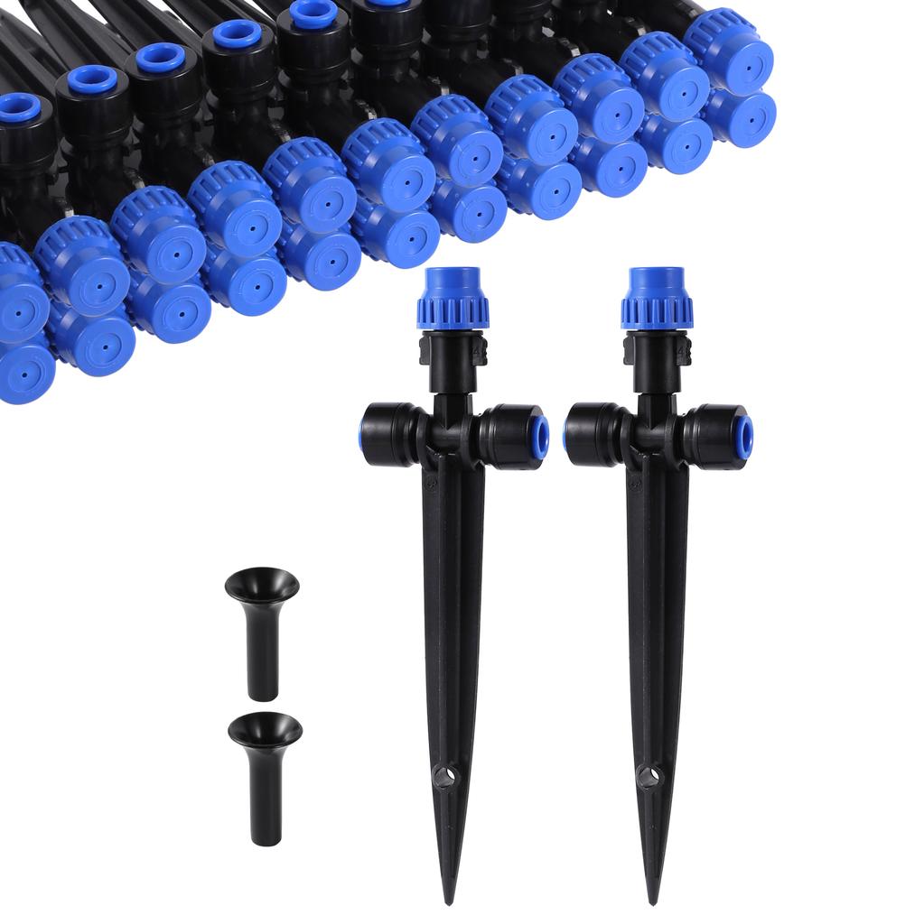 10pcs Irrigation Spray Nozzle 180° Rotatable Adjustable Sprinkler Irrigation Spray Head Suitable For Home Garden Watering System