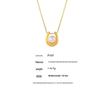Geometric Heart Imitation Pearl Pendant Necklace, 18k Gold-Plated Titanium Steel - Elegant Jewelry for Women
