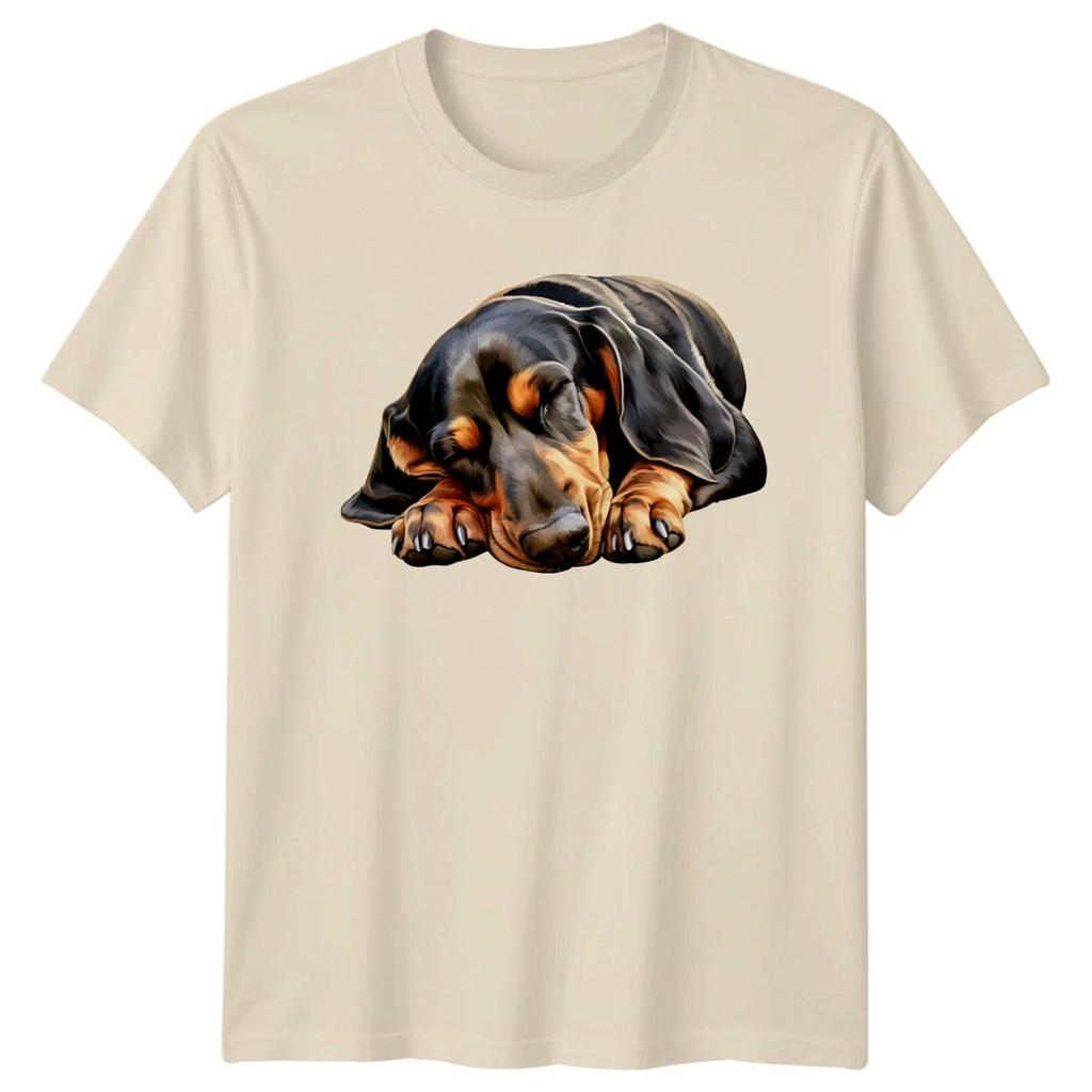 Sleeping Dog Dogs Animals Mens T-Shirt Womens Tee Graphic Unisex Top