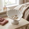 Ringschale Muschelförmige Keramik Schmuckschale Tablett Dekorative Kleinteileschale zum Organisieren von Ringen, Ohrringen, Halsketten Schlüsseln Geschenk