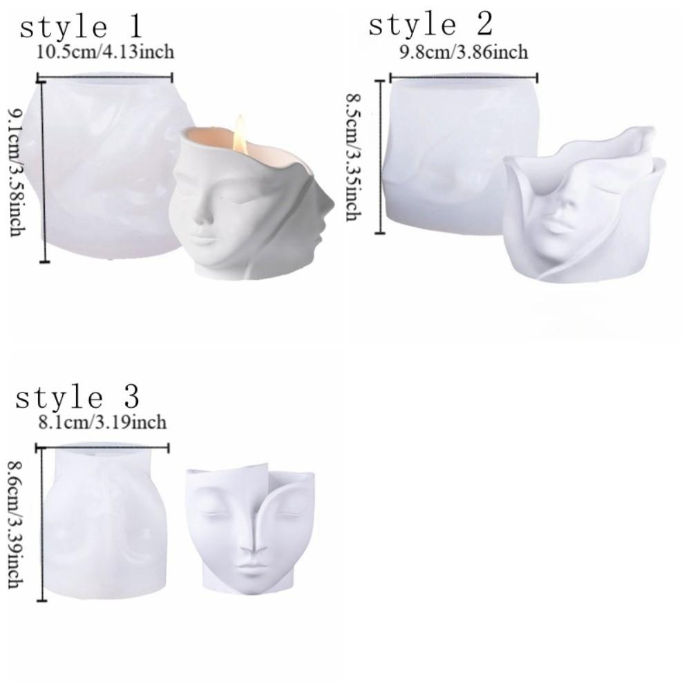 Heat Resistant Face Planter Mold Flexible Flower Pot Mold Unique Silicone Candy Mold  Craft Making