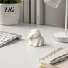 Lazy Cat Cute Statue Ornament, 3D Printed Decompression Decoration, Matte Texture Space-saving Desk Decor Face Covering Figure for Desktop Round Edge