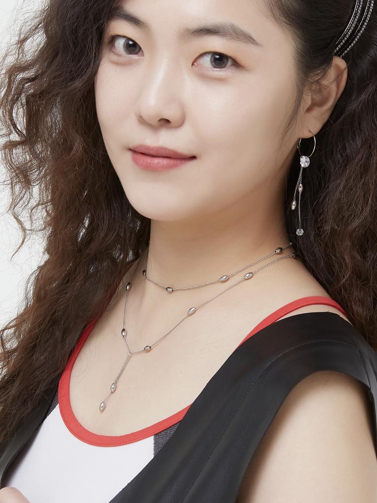 Lazy N Crazy Cubic Ball Chain Ring Earrings