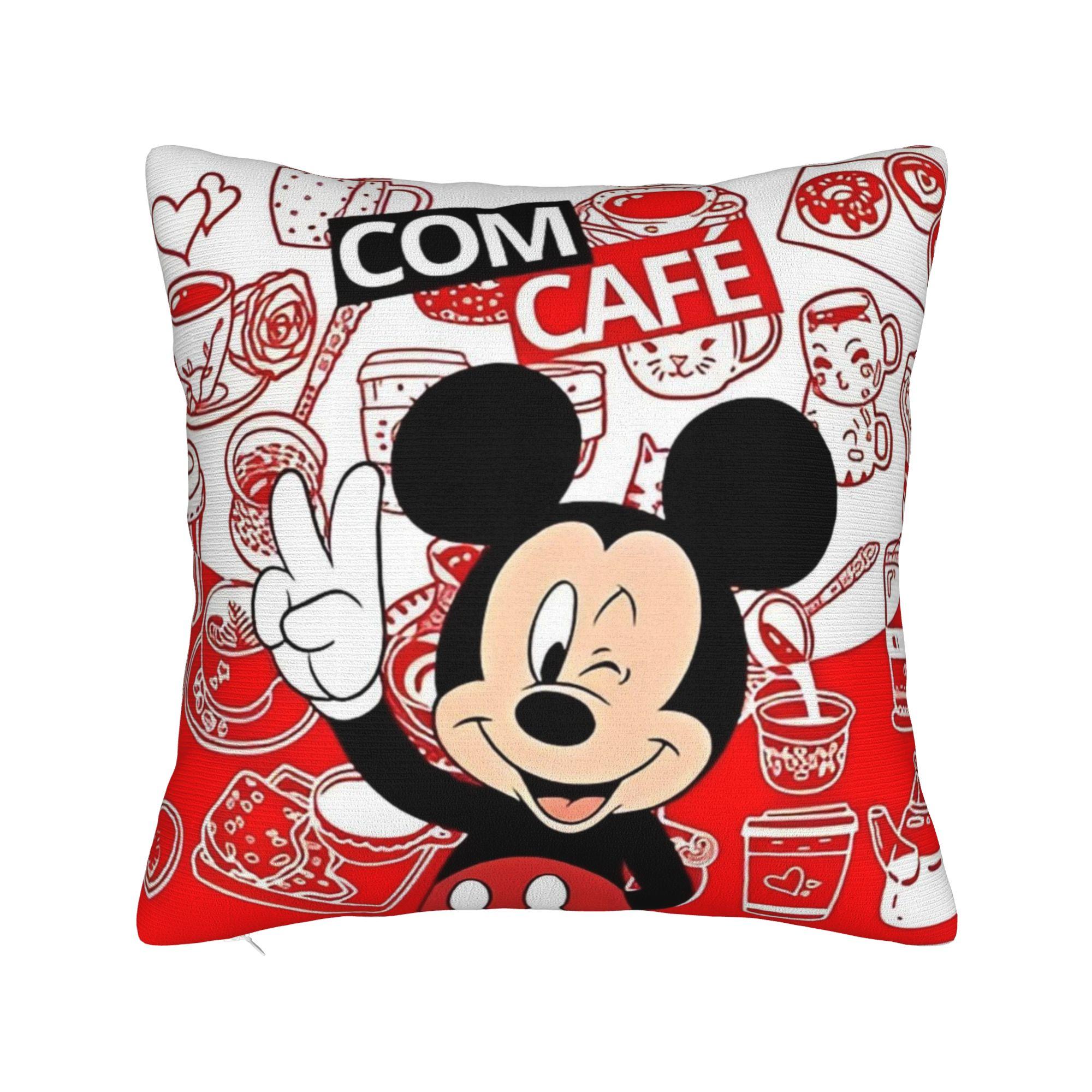

Mickey Mouse Sand Beach Throw Pillow Cover Polyester Cushions for Sofa , 45*45cm Pillowcase 30cmx30cm