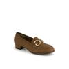 Women S Loafer 3cm Round Toe Buckle Dlf520ka20  Brown 