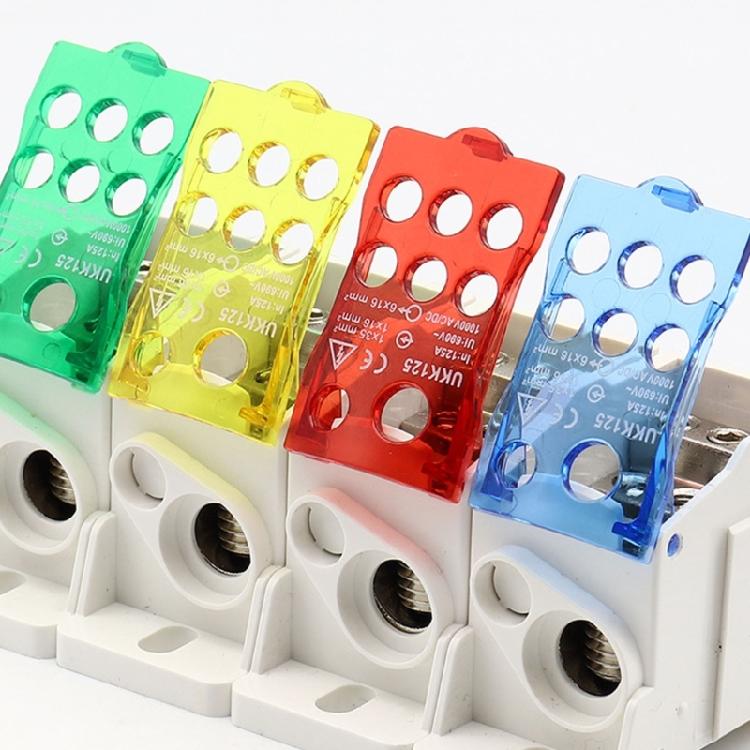 Multiple Output Electrical Enclosures DIN Rail 8 Terminals Port Brass Contacts Sturdy Plastic Housing Daily Use