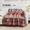 Bohemian Ethnic Cotton Blend Knit Sofa Throw Cover Slip-Resistant Thick Decorative Blanket Living Room