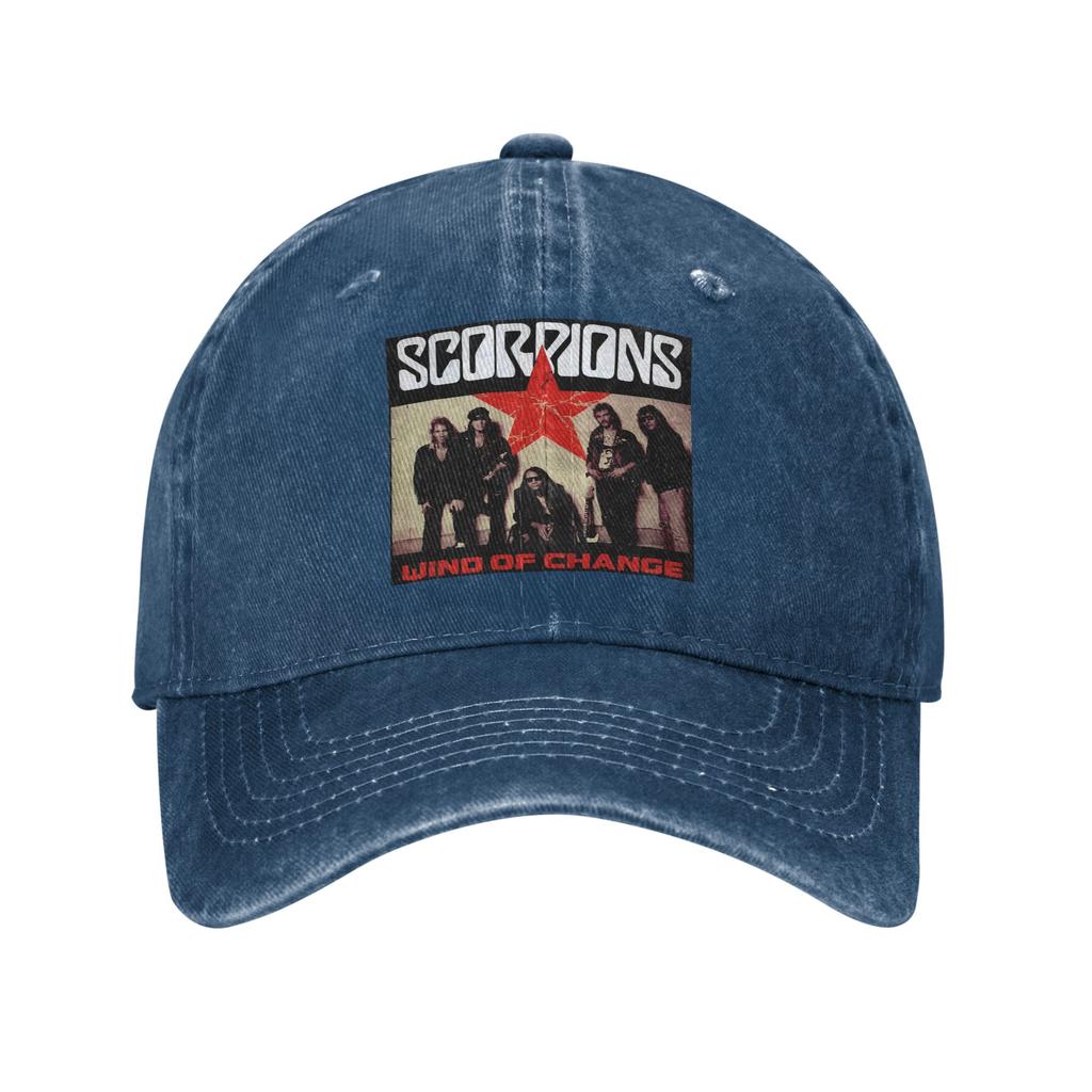 Scorpions Band Rock Denim Fabric Cap Casual Baseball Caps Adjustable Hat Summer Unisex Baseball Hats