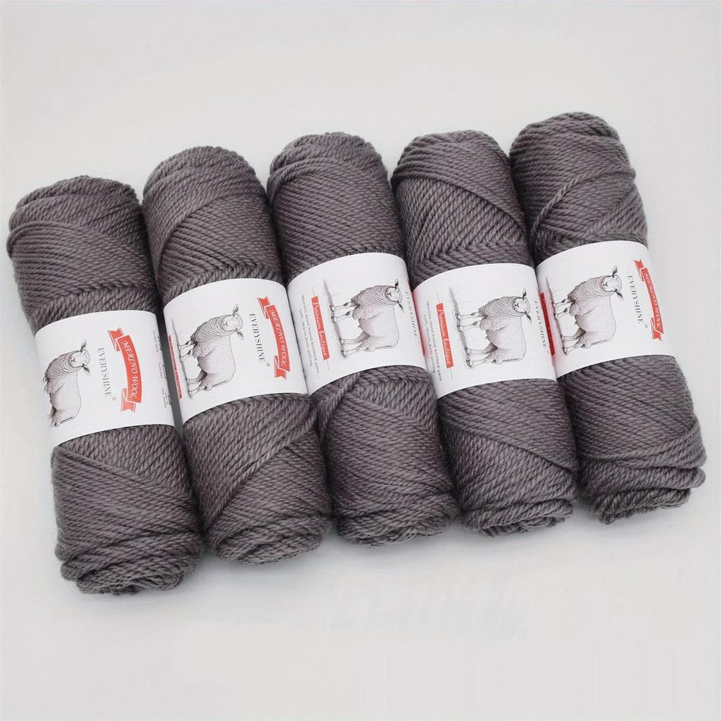 5 szt. Przędza z wełny merynosów Wielokolorowa Gruba Robótka Ręczna Materiały Miękka i Ciepła 500g/1.1lb Łącznie Ręczne Dzierganie i Szydełkowanie Materiały do Rękodzieła DIY