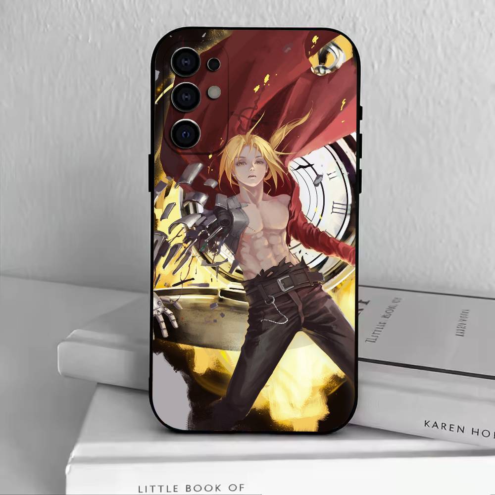 FA-E-Edward Elric Phone Case For Samsung S25,S24,S21,S22,S23,S30,Ultra,S20,Plus,Fe,Soft Silicone Black Cover