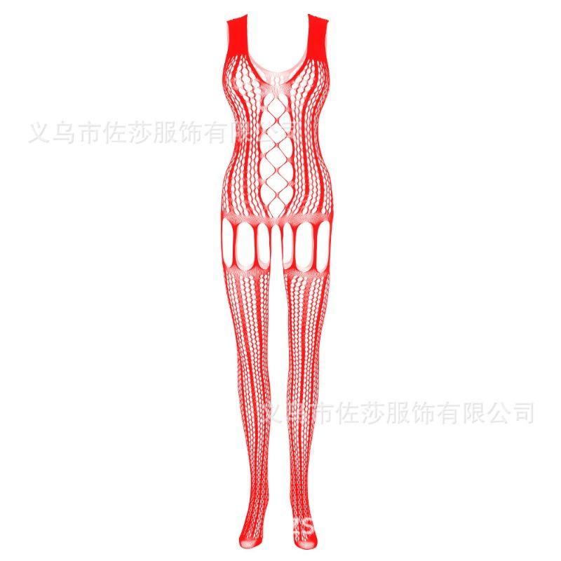 Sexy Underwear Sexy Suspenders Hollow Mesh Mesh Open-gear One-piece Stockings