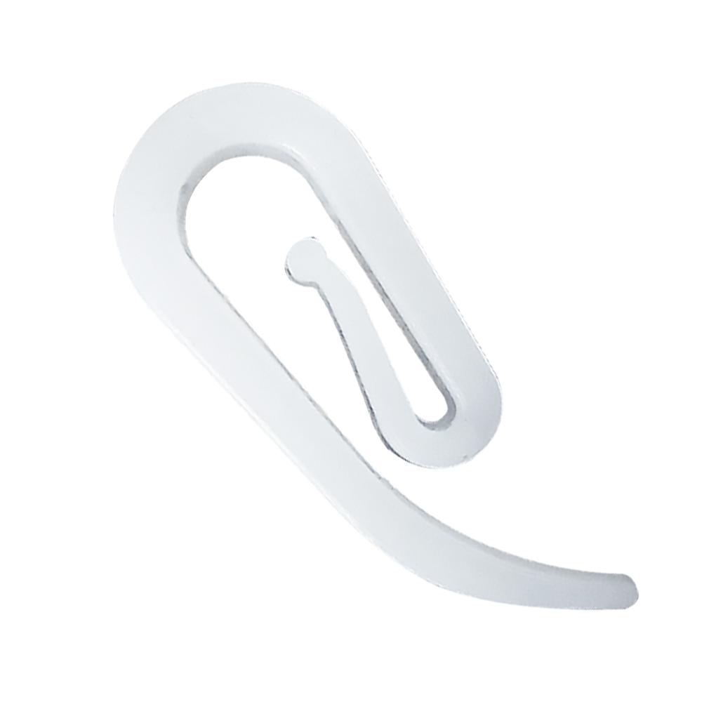 

100pcs Plastic 6-shaped Curtain Hooks Home Living Room Bedroom Curtain Drape Hanging Hooks